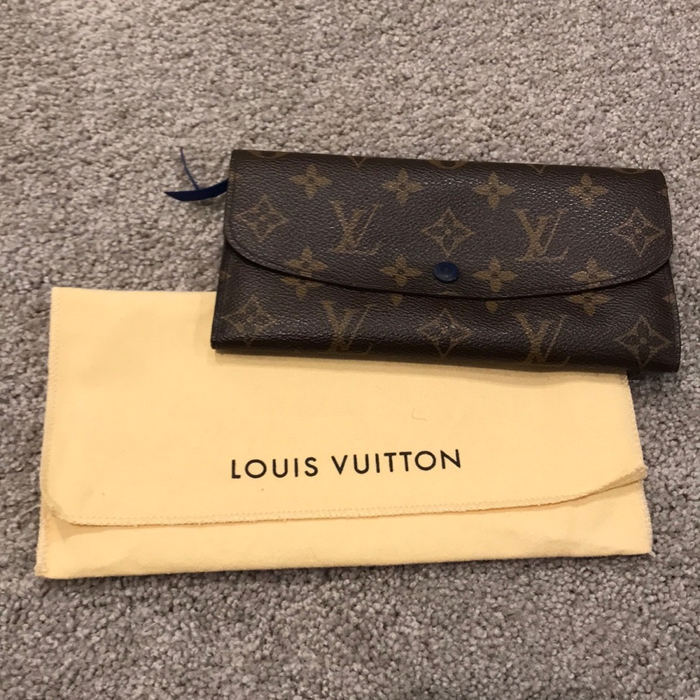 Louis Vuitton wallet with cobalt blue interior
